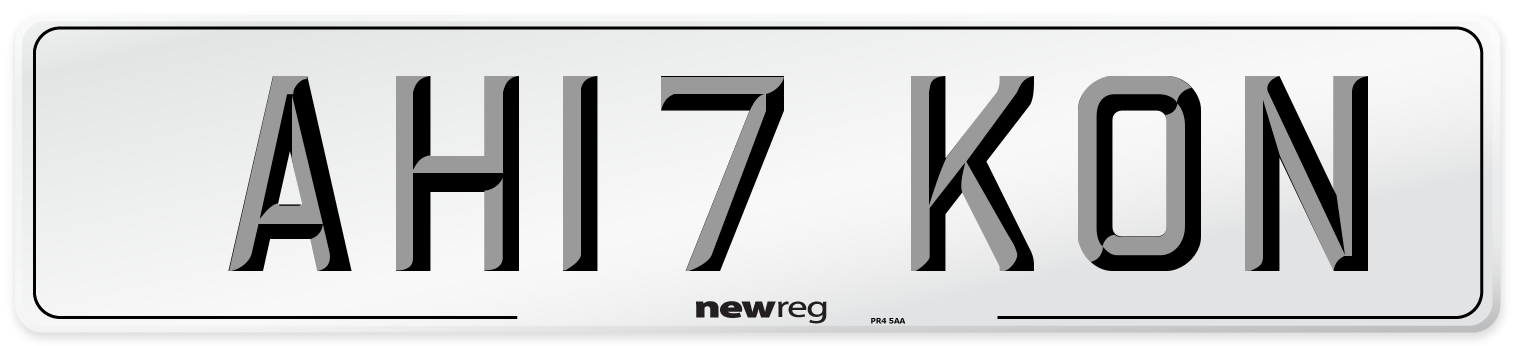 AH17 KON Number Plate from New Reg